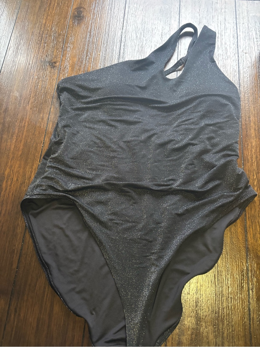 Old Navy Black Sparkle One-Shoulder Top